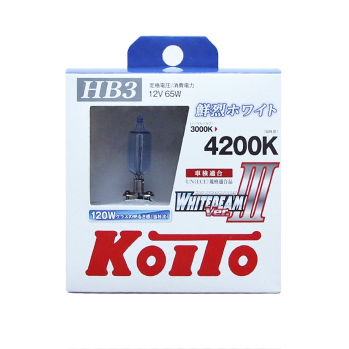 фото Лампа высокотемпературная koito whitebeam 9005 (hb3) 12v 65w (120w) 4200k, 2шт.