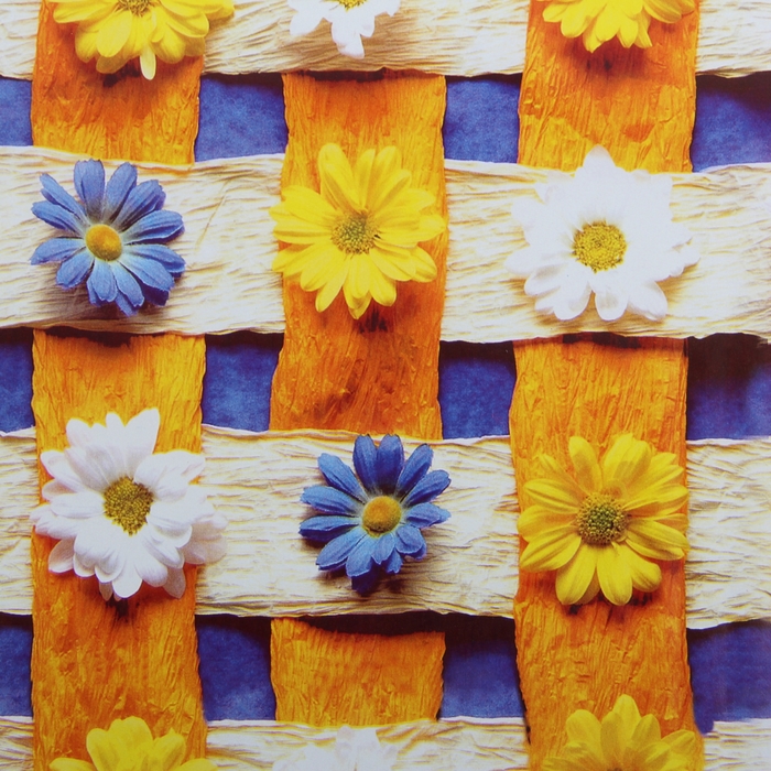 Бумага упаковочная "Ромашки", 52 х 76 см