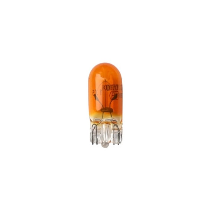 фото Лампа дополнительного освещения koito, 12v 5w - без цоколя t10 (оранжевый) wy5w (ece)
