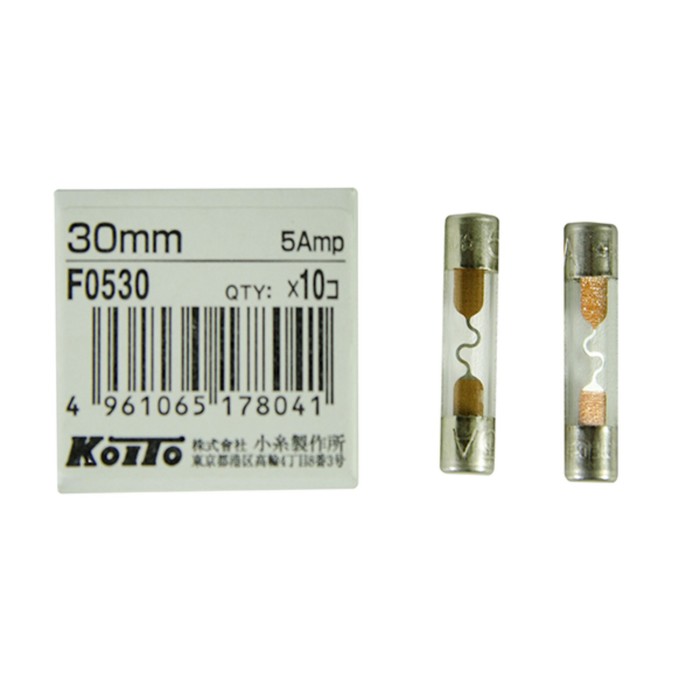 Предохранители Koito 5A - стеклянный 30 мм предохранители koito 3a вставка между контактами