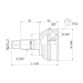 

Шрус привода DOUBLE FORCE, с ABS DFCV054