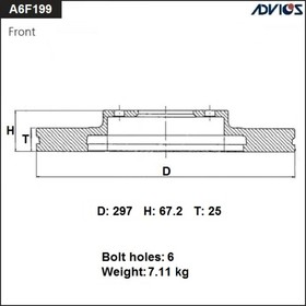 Диск тормозной пер. ADVICS (F) TOYOTA HILUX AN10 (05-15)