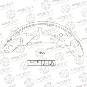 

Колодки тормозные барабанные AVANTECH AVS1302