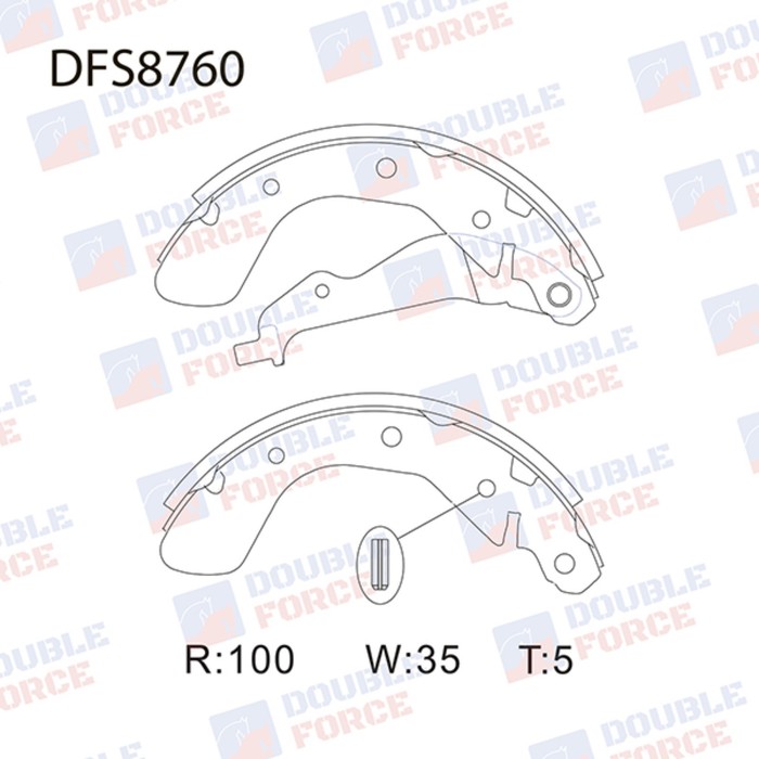 

Колодки тормозные барабанные Double Force DFS8760