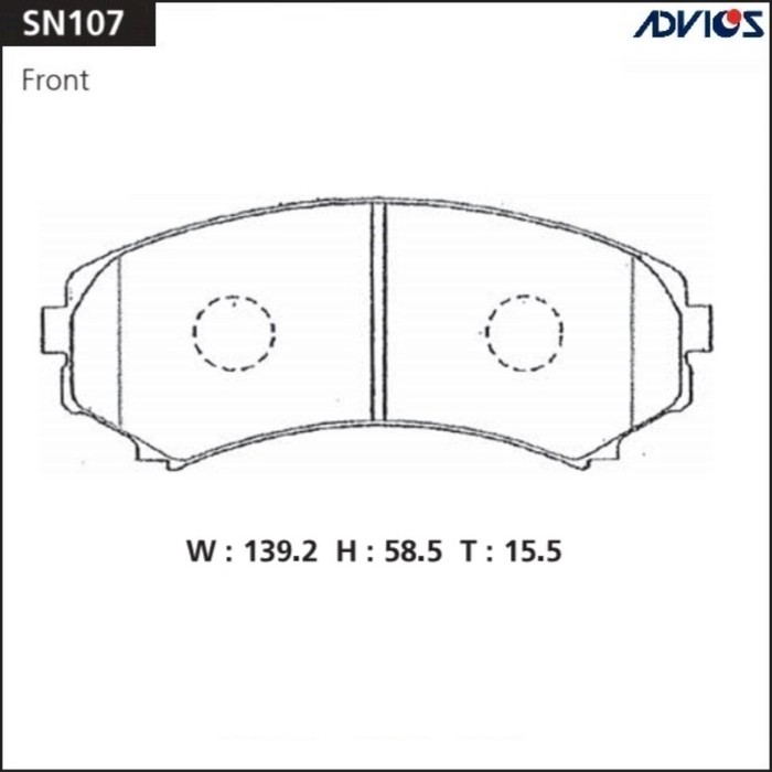 

Дисковые тормозные колодки ADVICS SN107
