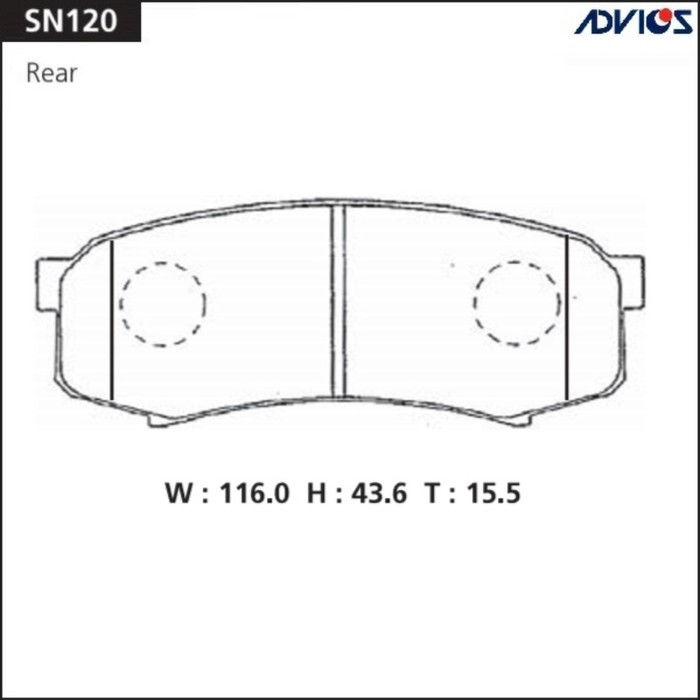 

Дисковые тормозные колодки ADVICS SN120