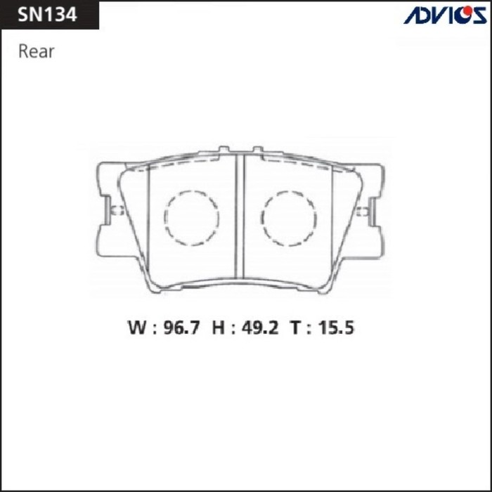 

Дисковые тормозные колодки ADVICS SN134