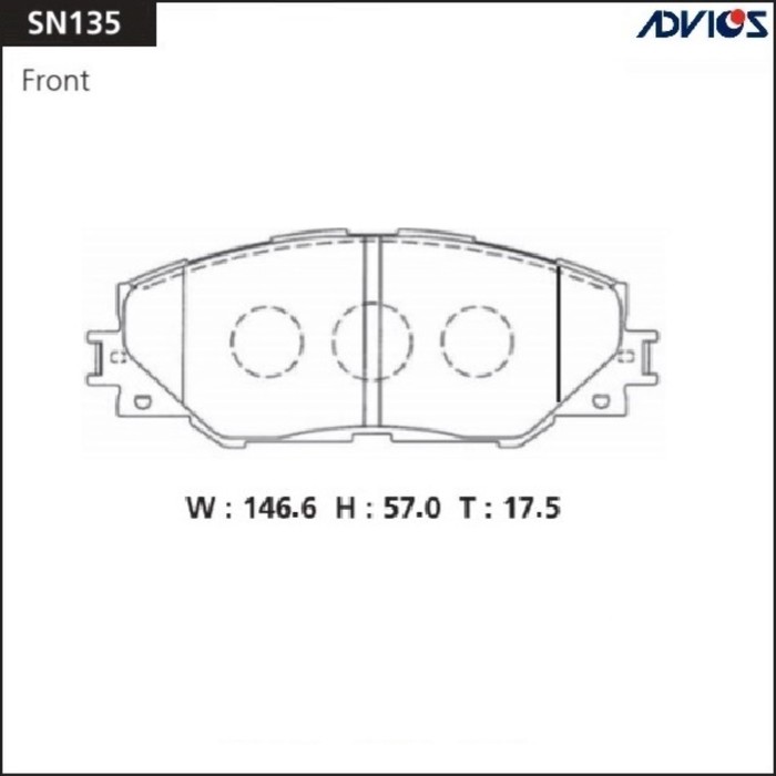 

Дисковые тормозные колодки ADVICS SN135