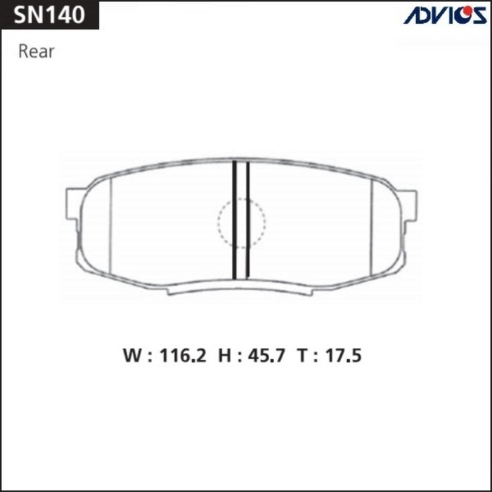 фото Дисковые тормозные колодки advics sn140