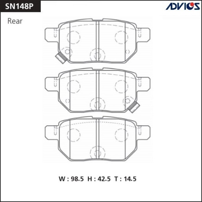 

Дисковые тормозные колодки ADVICS SN148P