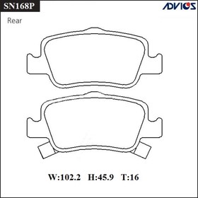 

Дисковые тормозные колодки ADVICS SN168P