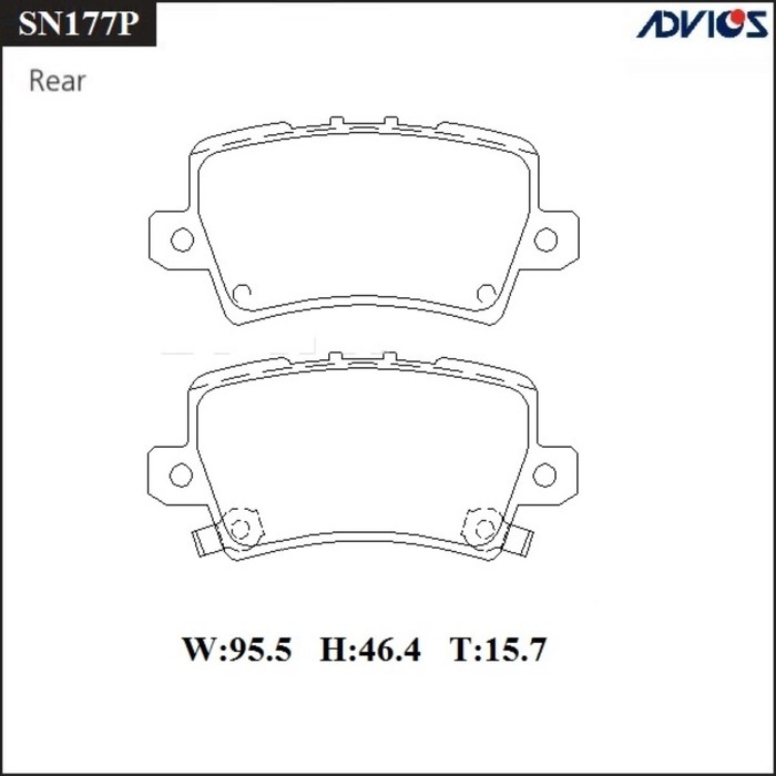 

Дисковые тормозные колодки ADVICS SN177P