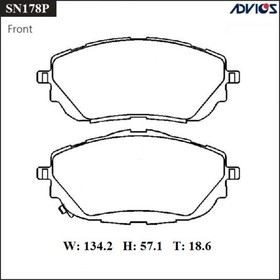 

Дисковые тормозные колодки ADVICS SN178P