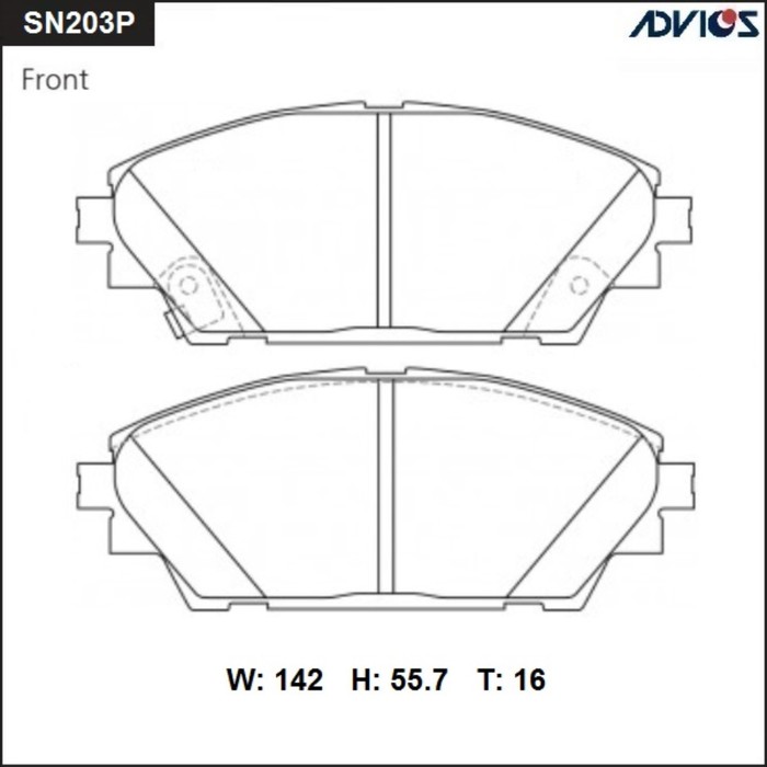 

Дисковые тормозные колодки ADVICS SN203P