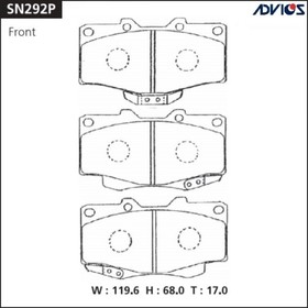 

Дисковые тормозные колодки ADVICS SN292P