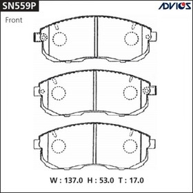 

Дисковые тормозные колодки ADVICS SN559P