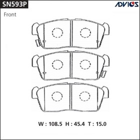 

Дисковые тормозные колодки ADVICS SN593P