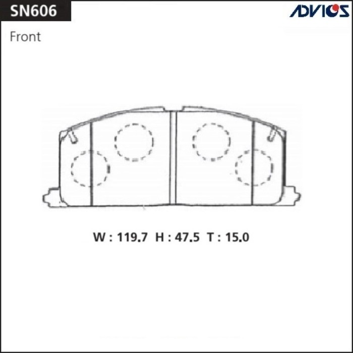 

Дисковые тормозные колодки ADVICS SN606