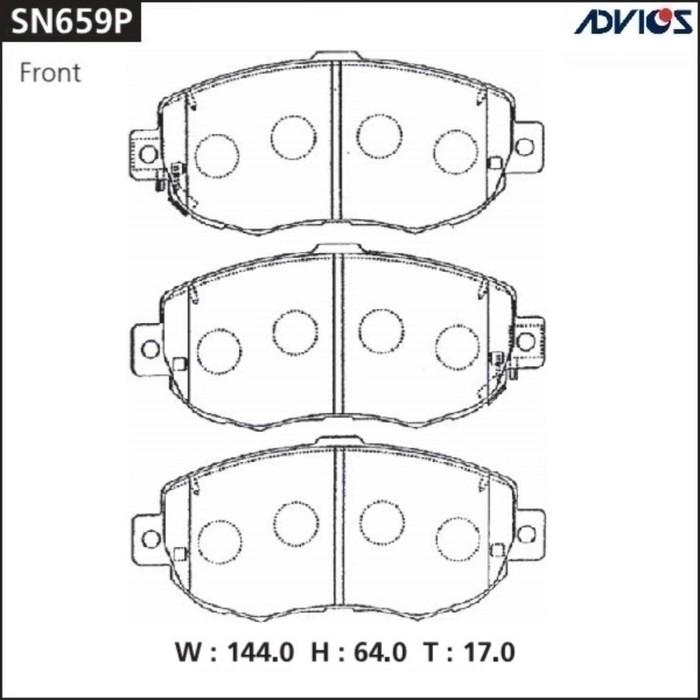 

Дисковые тормозные колодки ADVICS SN659P