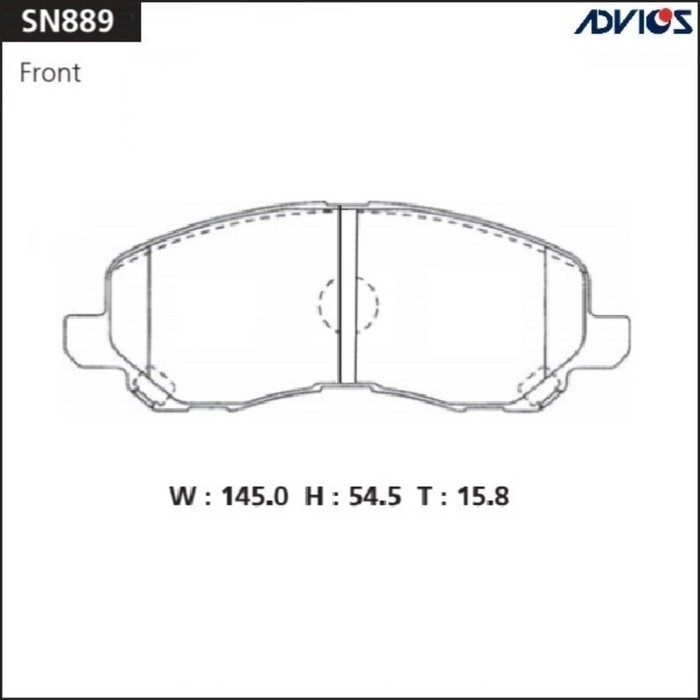 

Дисковые тормозные колодки ADVICS SN889