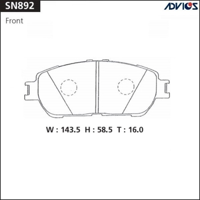 

Дисковые тормозные колодки ADVICS SN892