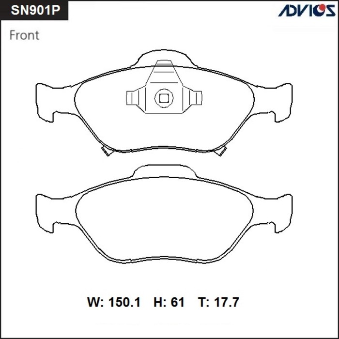 

Дисковые тормозные колодки ADVICS SN901P