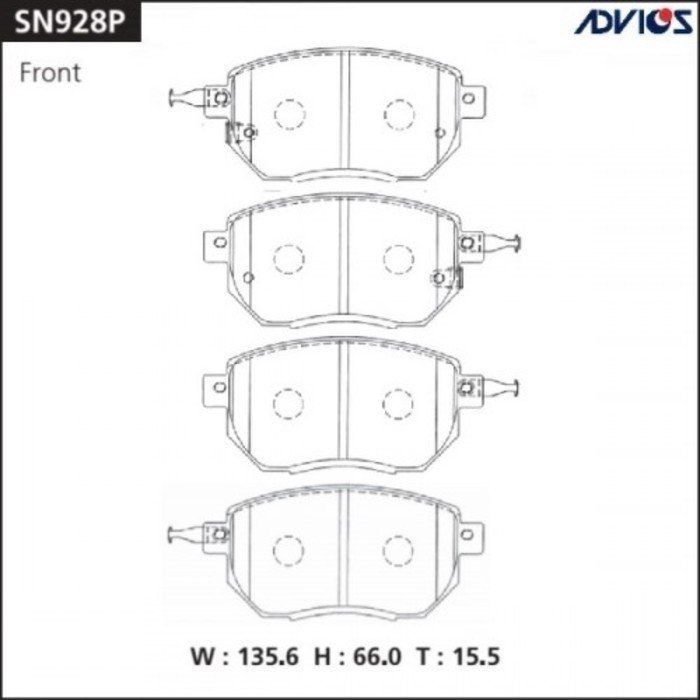 

Дисковые тормозные колодки ADVICS SN928P