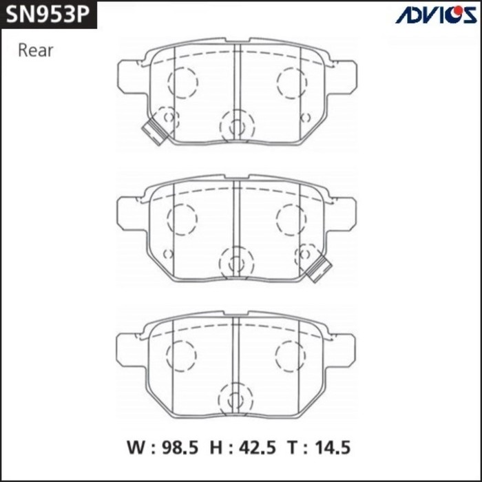 

Дисковые тормозные колодки ADVICS SN953P