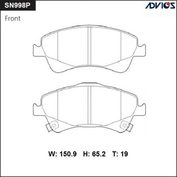 

Дисковые тормозные колодки ADVICS SN998P