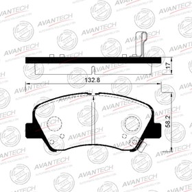 

Колодки тормозные дисковые Avantech (противоскрипная пластина в компл.) AV028