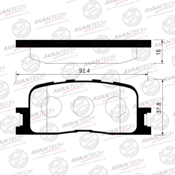 

Колодки тормозные дисковые Avantech (противоскрипная пластина в компл.) AV1035