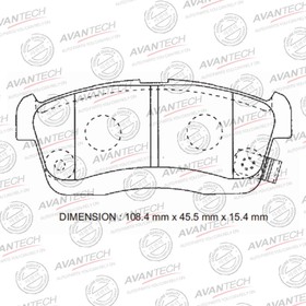 

Колодки тормозные дисковые Avantech (противоскрипная пластина в компл.) AV1093