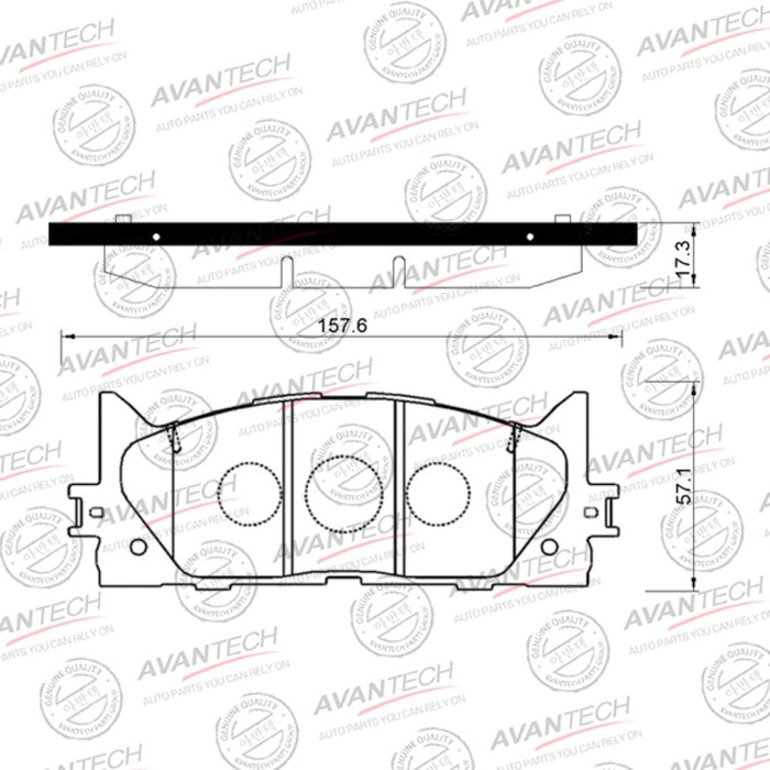 

Колодки тормозные дисковые Avantech (противоскрипная пластина в компл.) AV1097