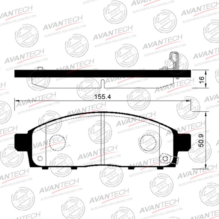 

Колодки тормозные дисковые Avantech AV179