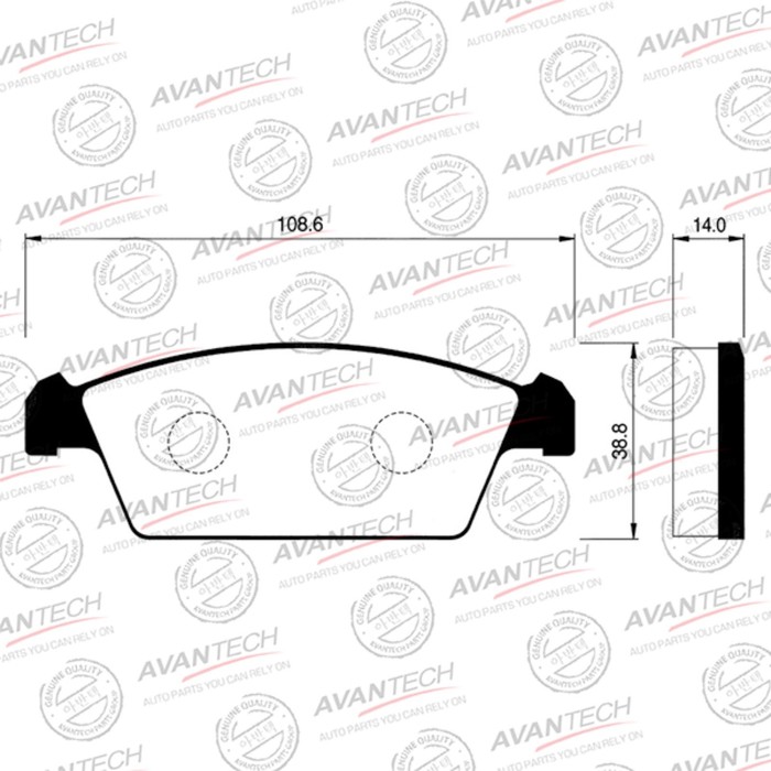 

Колодки тормозные дисковые Avantech AV182