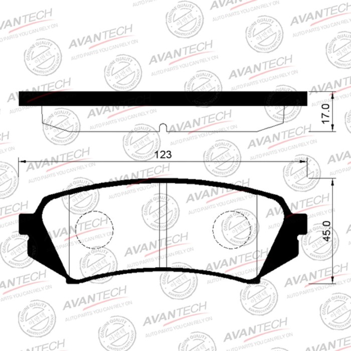 

Колодки тормозные дисковые Avantech (противоскрипная пластина в компл.) AV250