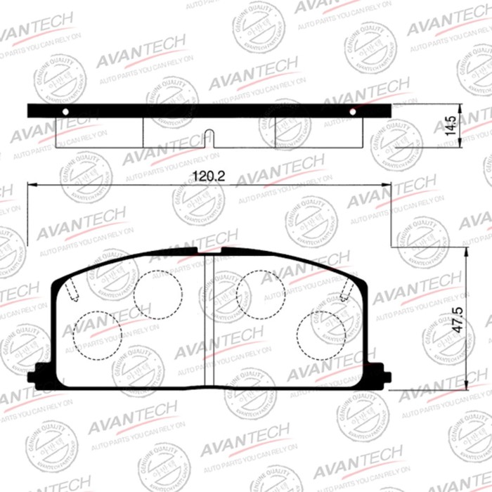 

Колодки тормозные дисковые Avantech AV756