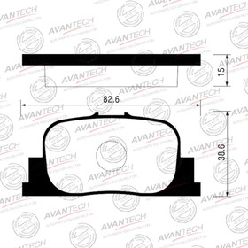 Колодки тормозные дисковые Avantech (противоскрипная пластина в компл.) AV822 от Сима-ленд