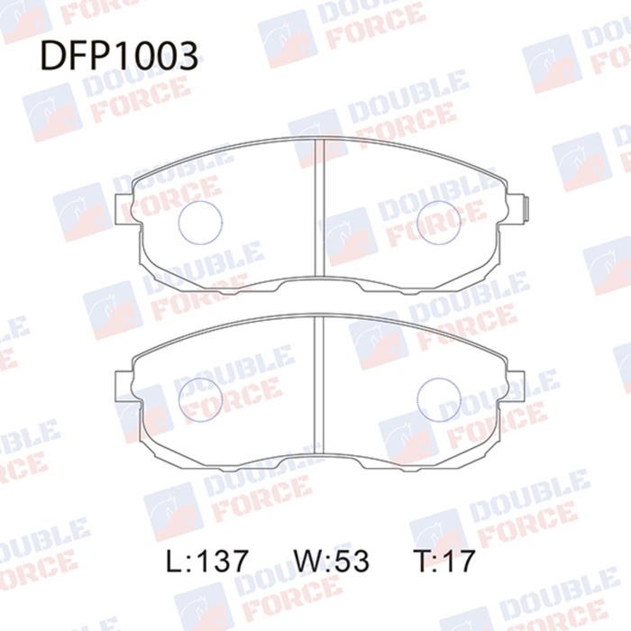 Колодки тормозные дисковые Double Force DFP1003