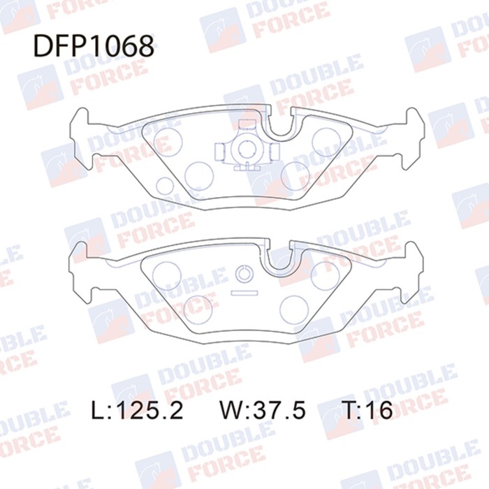 Колодки тормозные дисковые Double Force DFP1068