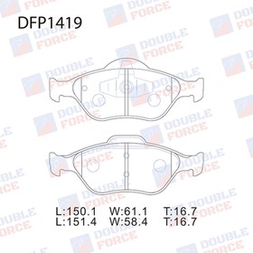 Колодки тормозные дисковые Double Force DFP1419 от Сима-ленд