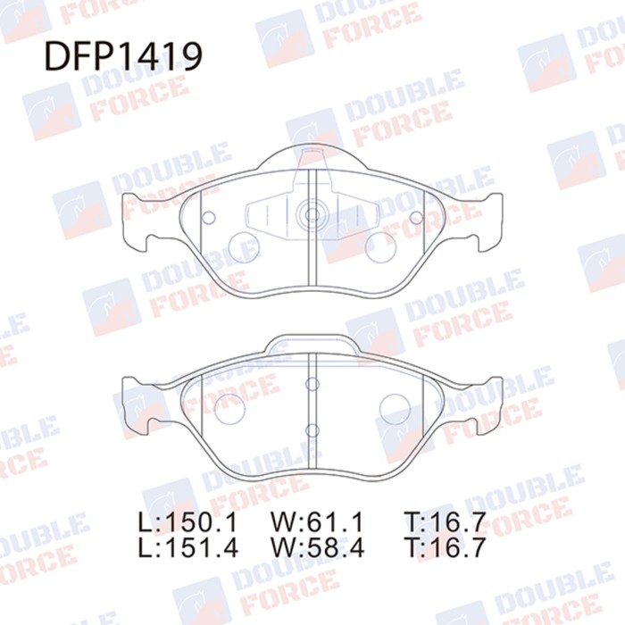 

Колодки тормозные дисковые Double Force DFP1419