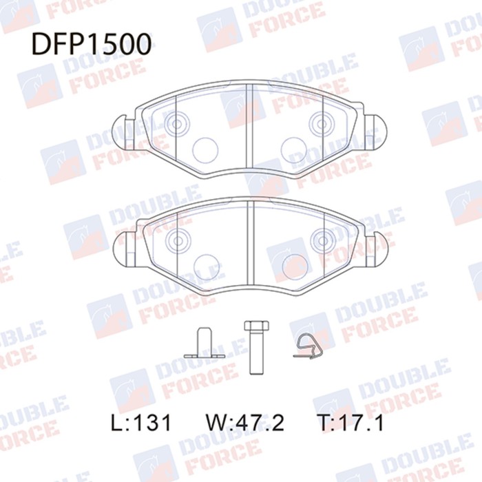 Колодки тормозные дисковые Double Force DFP1500