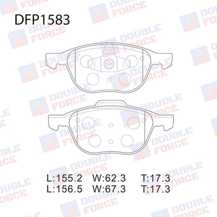 

Колодки тормозные дисковые Double Force DFP1583