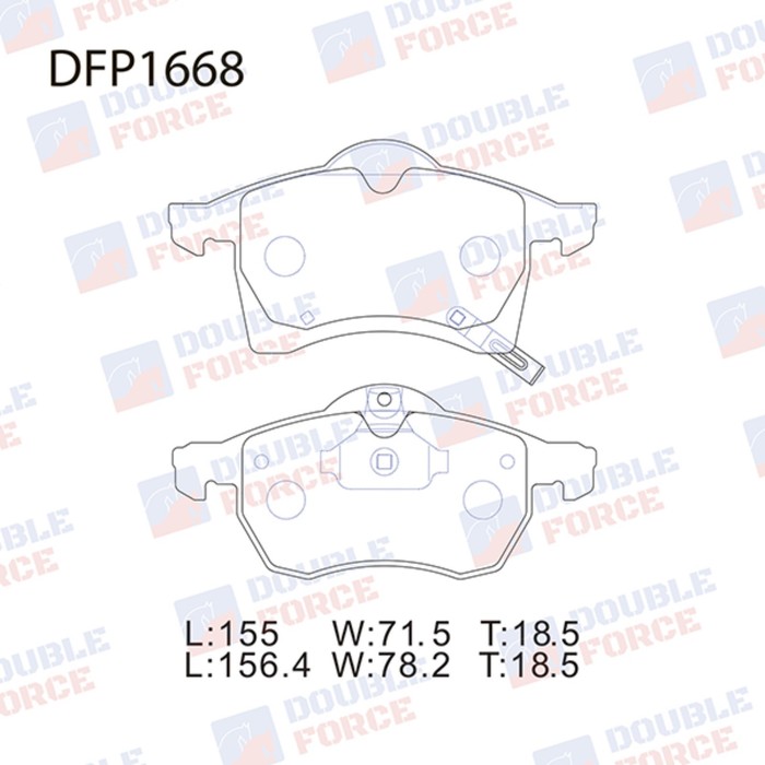 

Колодки тормозные дисковые Double Force DFP1668