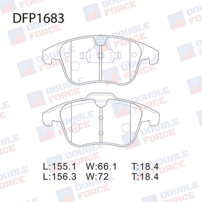 

Колодки тормозные дисковые Double Force DFP1683