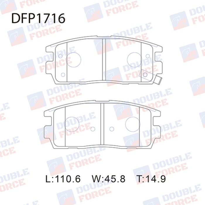 Колодки тормозные дисковые Double Force DFP1716