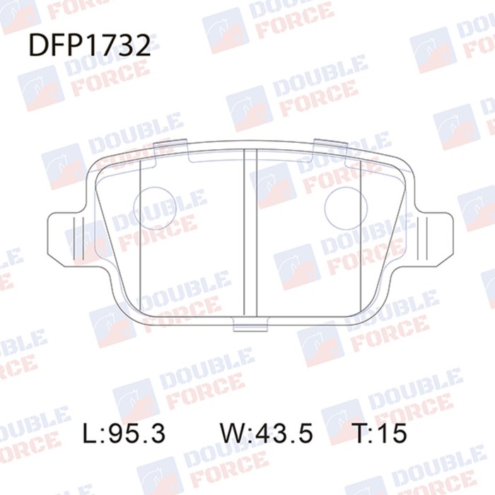 

Колодки тормозные дисковые Double Force DFP1732
