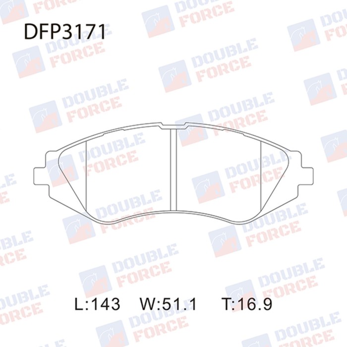 фото Колодки тормозные дисковые double force dfp3171