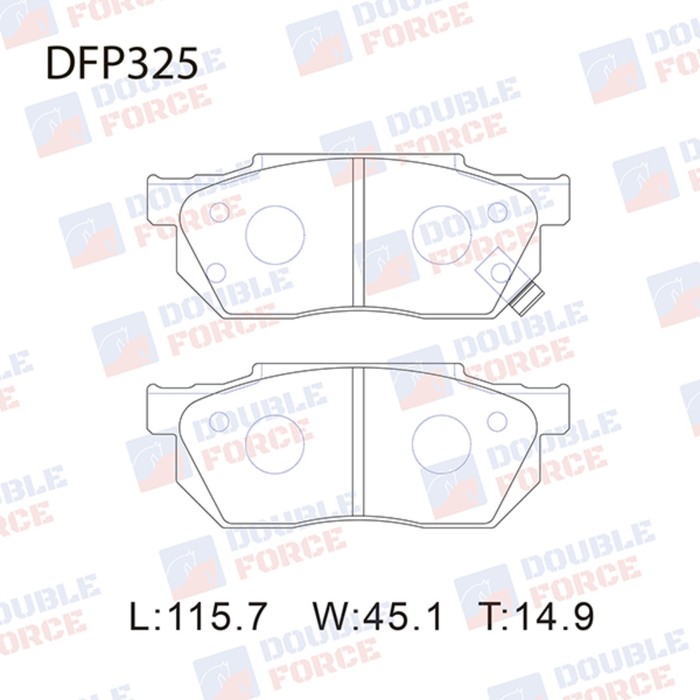 фото Колодки тормозные дисковые double force dfp325